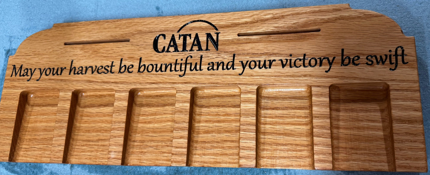 Catan Card Tray – Handcrafted Wooden Organizer for Catan Cards