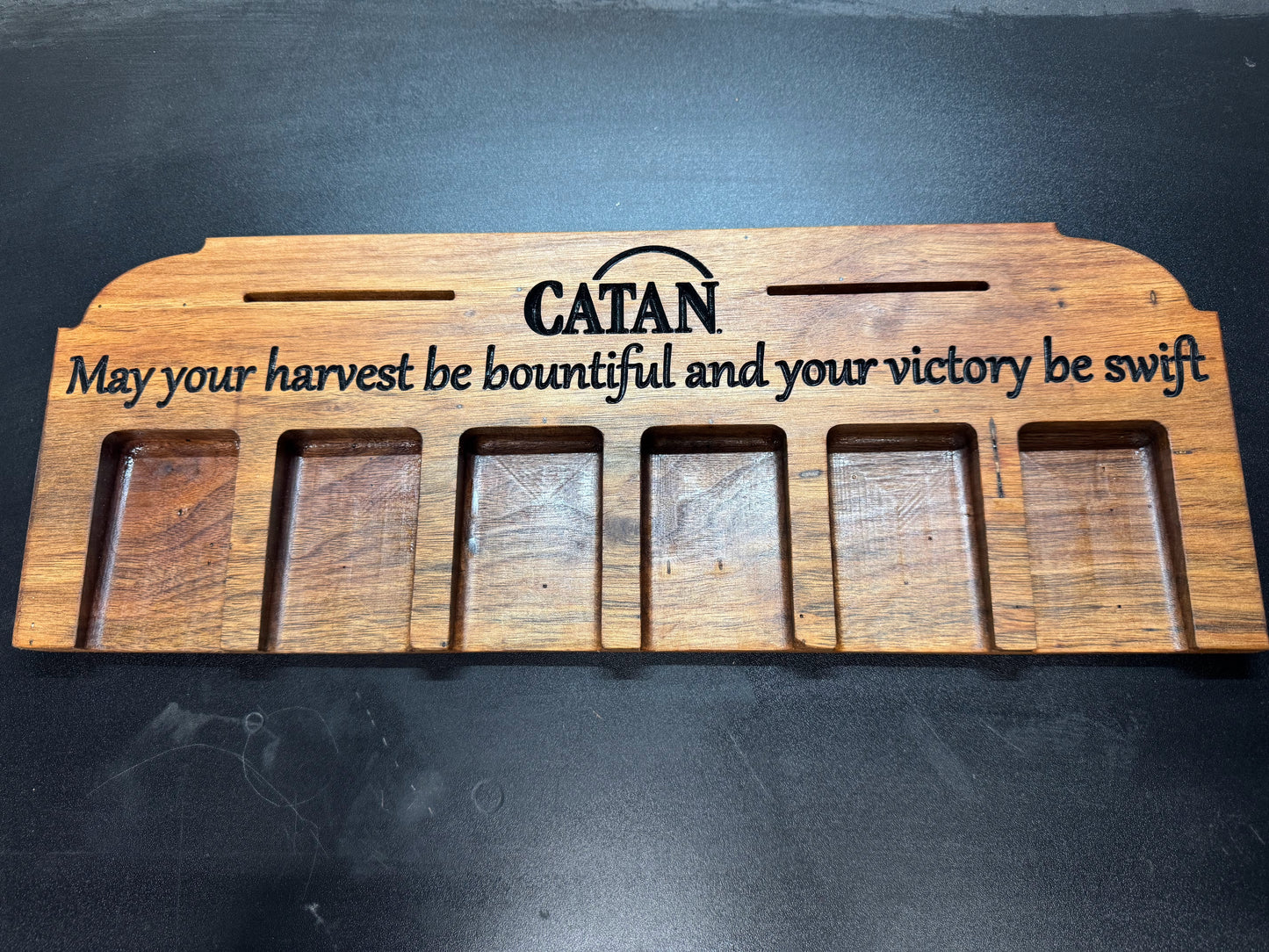 Catan Card Tray – Handcrafted Wooden Organizer for Catan Cards