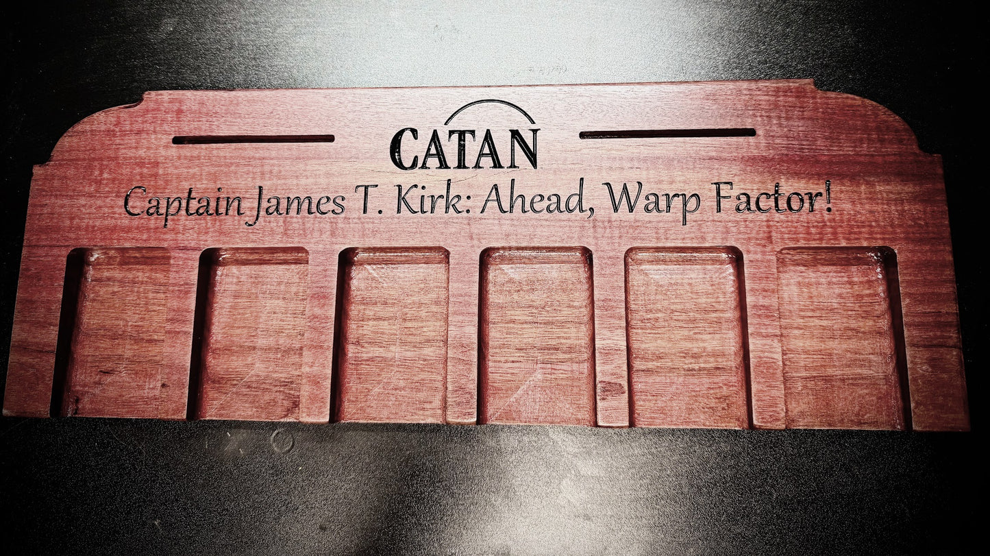 Catan Card Tray – Handcrafted Wooden Organizer for Catan Cards