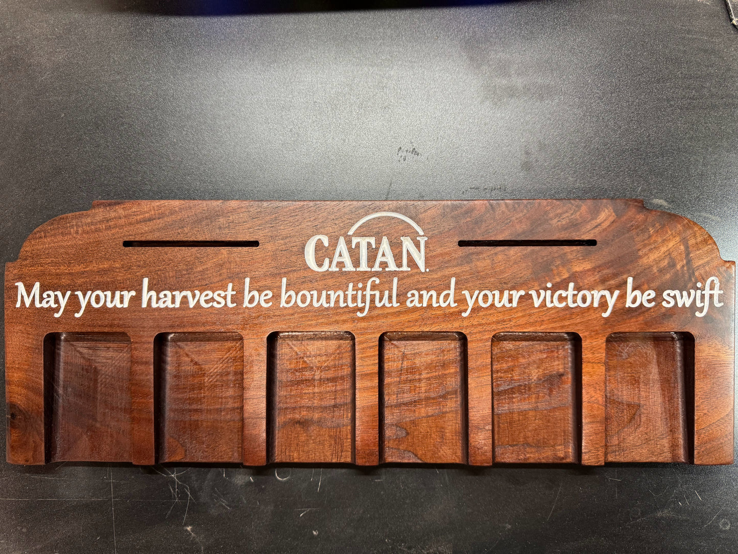 Catan Card Tray – Handcrafted Wooden Organizer for Catan Cards