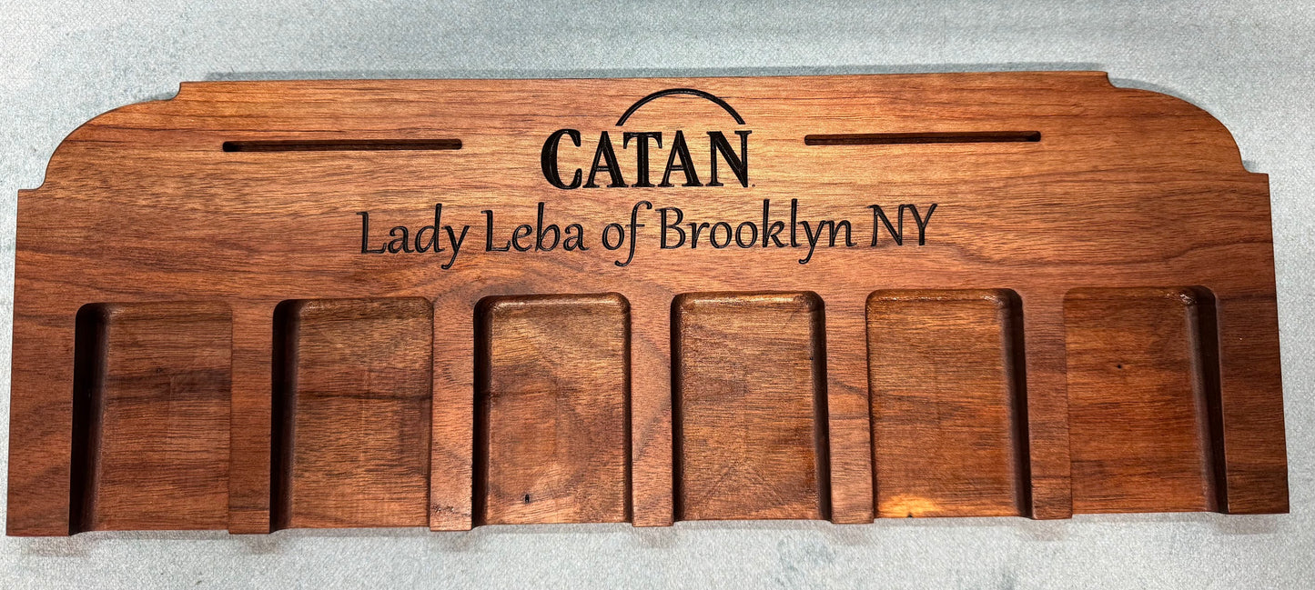 Catan Card Tray – Handcrafted Wooden Organizer for Catan Cards