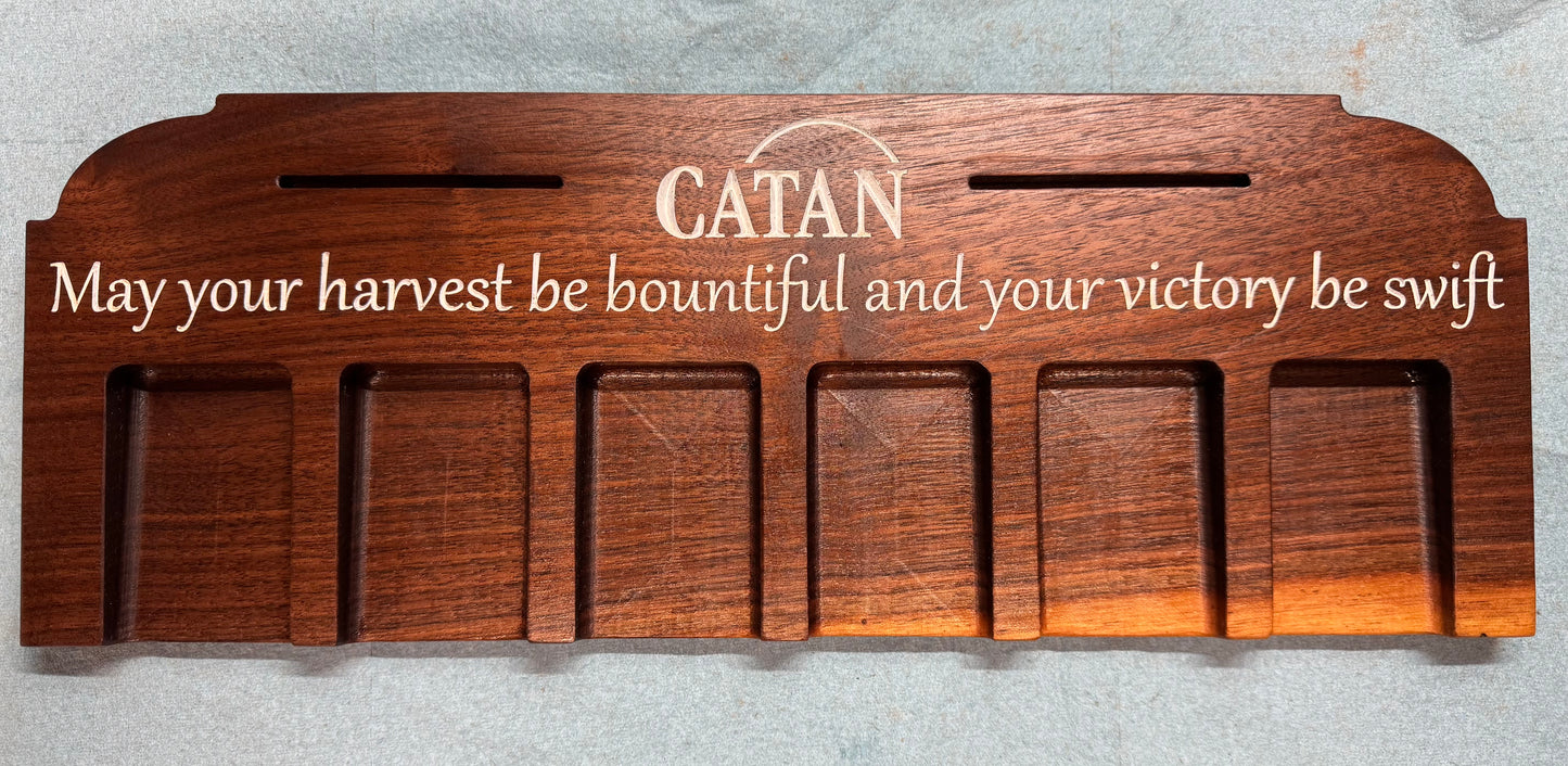 Catan Card Tray – Handcrafted Wooden Organizer for Catan Cards